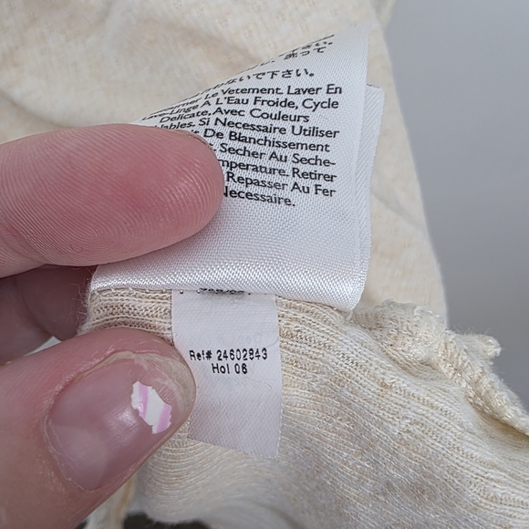 Eddie Bauer Cream Lace Trim Coquette Y2K Dainty Angelcore Tank Top Size Medium - Picture 6 of 7